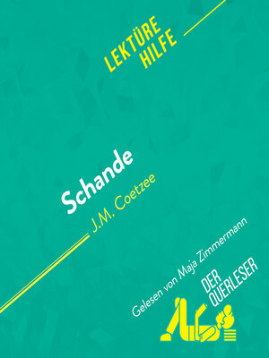 cover image of Schande von J.M. Coetzee Lektürehilfe